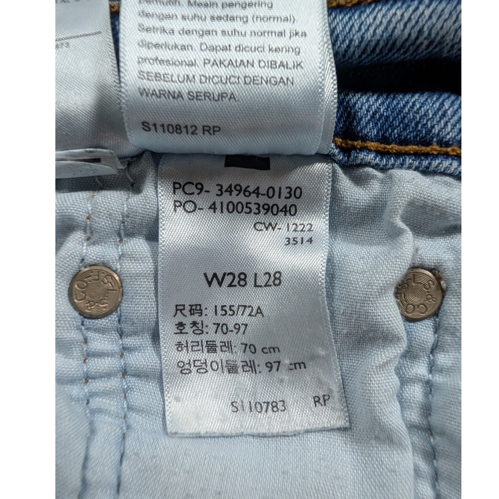 Levi's Wedgie Straight Jeans Womens 28 Blue High Rise Medium Wash Denim - Picture 10 of 11